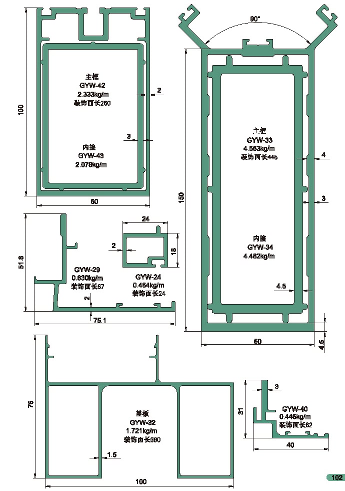 160 190 Structural Drawing of Exposed Frame Curtain Wall