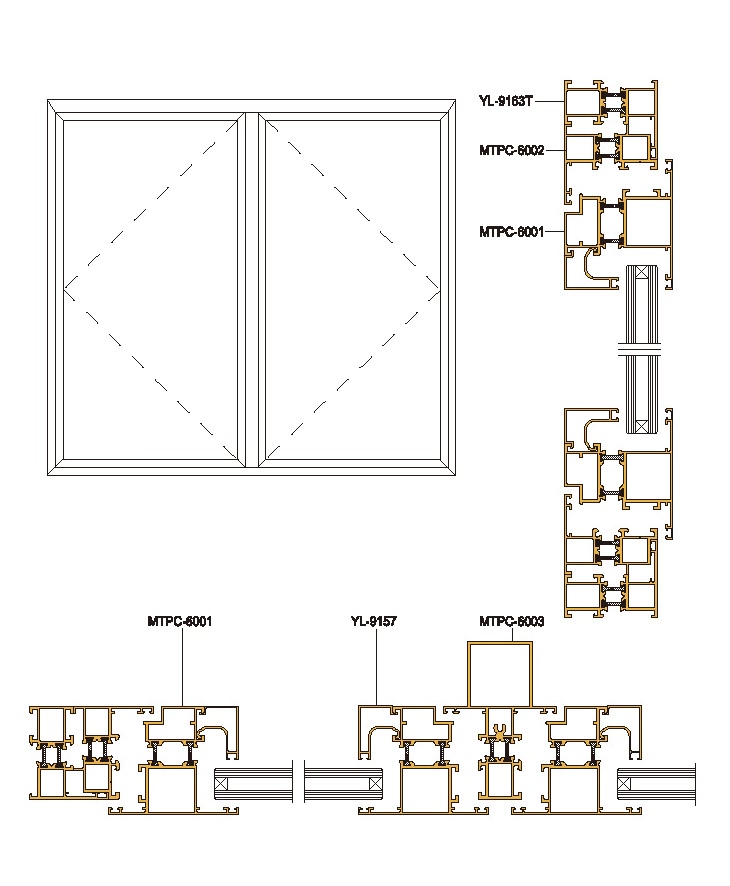 70 Structural Drawing of Insulating Exterior Side-hung Window