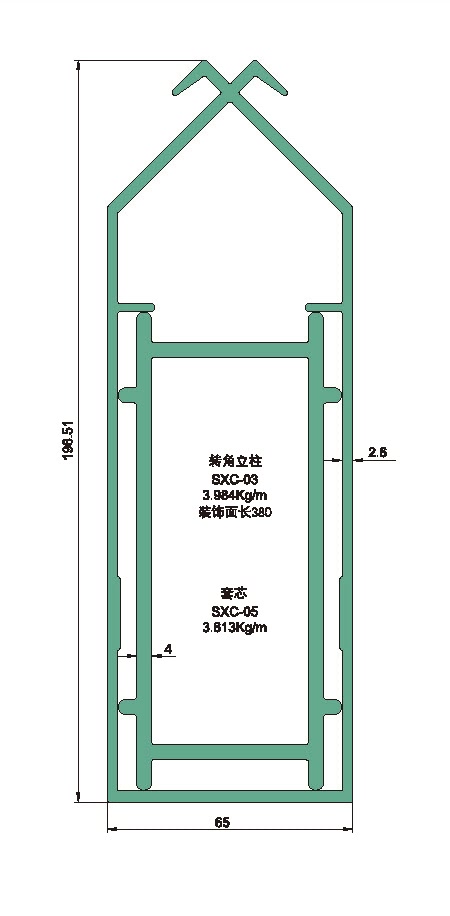 150 Drawing of Hidden Frame Curtain Wall Profile