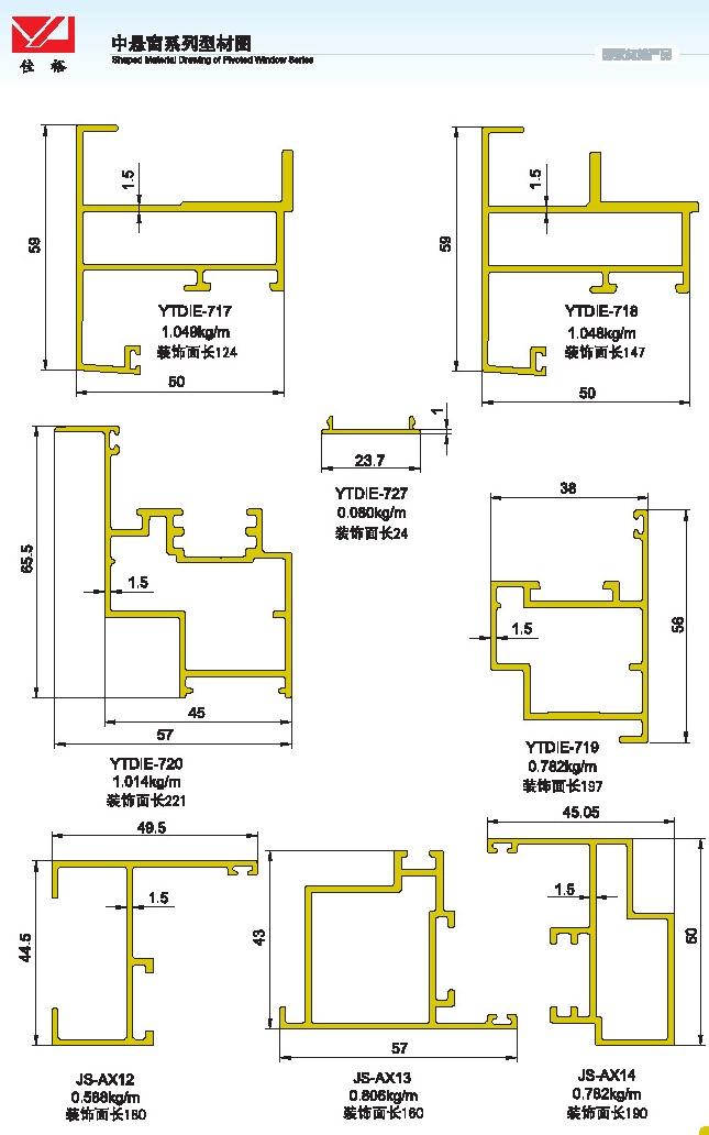 中悬窗系列结构图