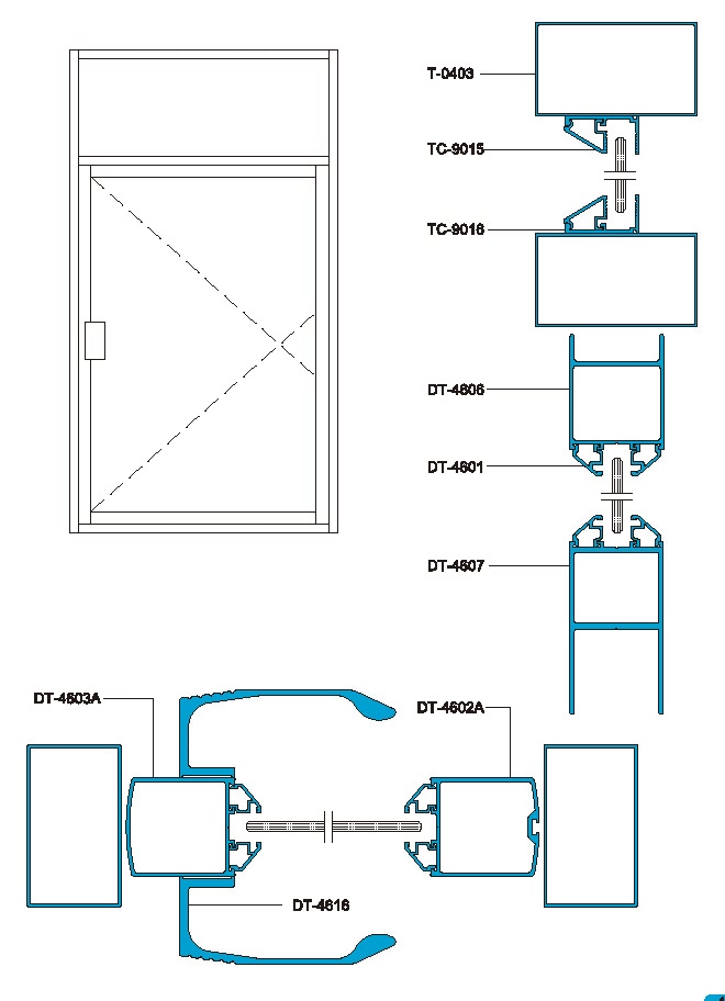 48 100 Floor Spring Door