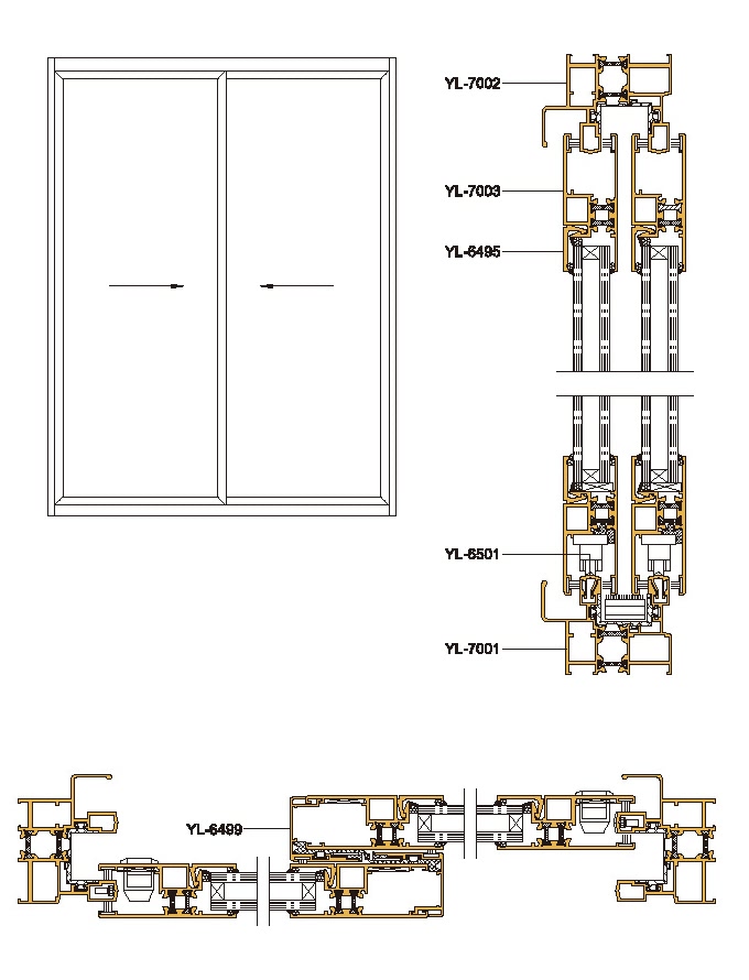 70-1 Structural Drawing of Insulating Exterior Side-hung Window