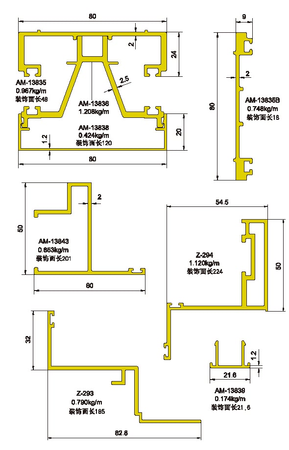 138 155 185 Structural Drawing of Semi-exposed Frame Curtain