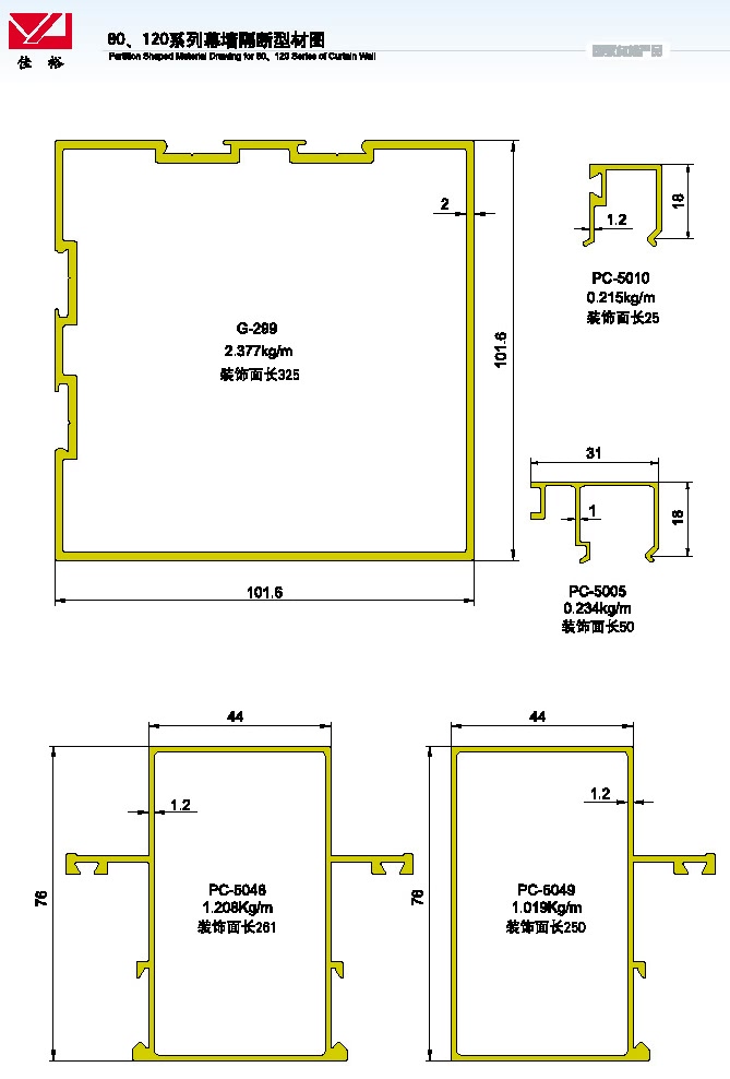 80 120 Structural Drawing of Curtain Wall Partition
