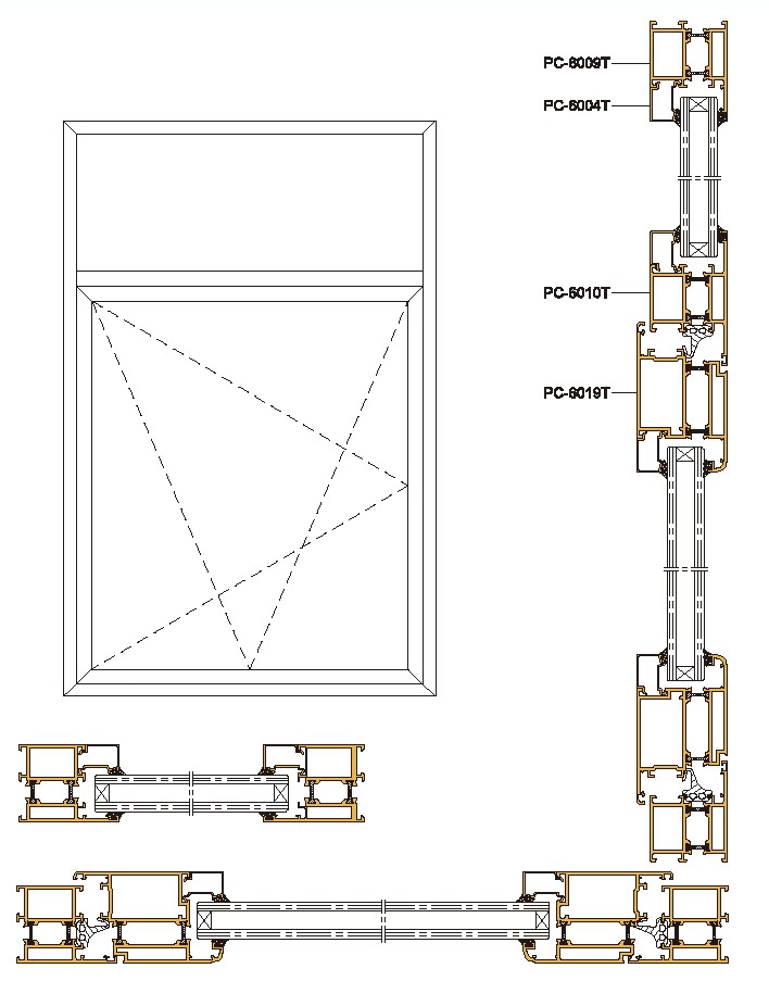 60-1 Structural Drawing of Insulating Inward-opening Inside Door