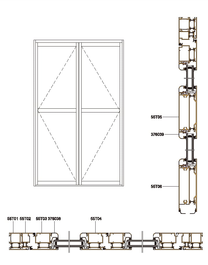 52 Structural Drawing of Insulating Exterior Side-hung Window