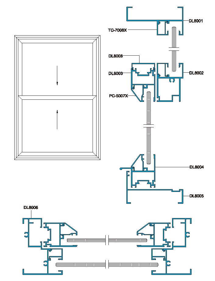 80 Structural Drawing of Hidden Frame Window