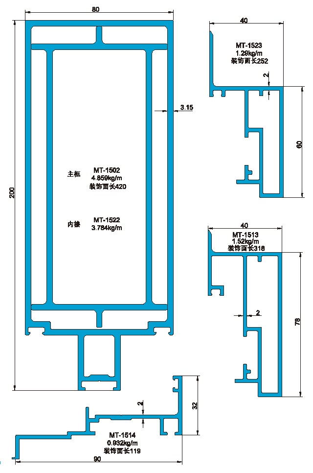 150 200 Structural Drawing of Exposed Frame Curtain Wall