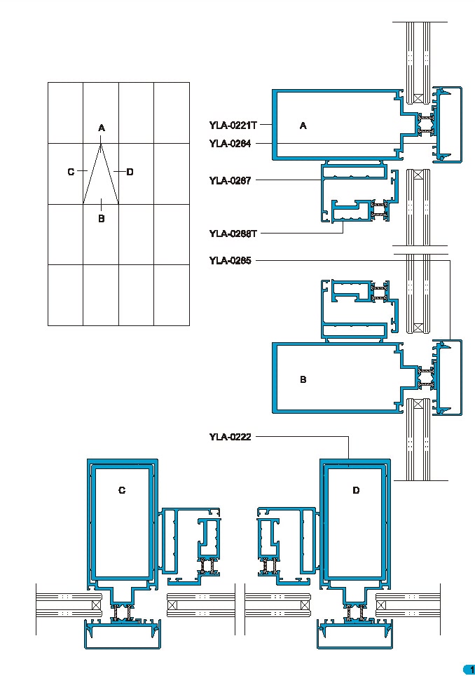 145 Structural Drawing of Insulating Exposed Frame Curtain Wall