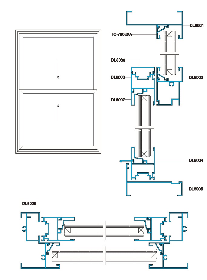 80 Structural Drawing of Vertical Sliding Window